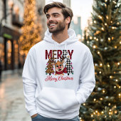 Cozy Festive Reindeer Merry Christmas Hoodie