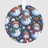 Cozy Festive Snowman Ornament (Vorderseite)