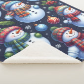 Cozy Festive Snowman Sherpadecke (3/4)