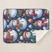 Cozy Festive Snowman Sherpadecke (Vorderseite (Horizontal))