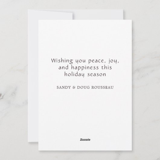 Cozy Fireplace Christmas Feiertagskarte (Rückseite)