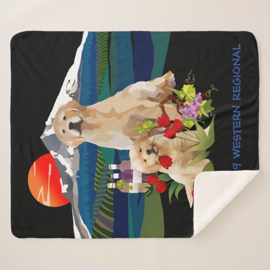 Cozy Fleece-goldener Retriever-Decke Sherpadecke (Vorderseite (Horizontal))