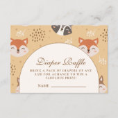 Cozy Forest Animals Diapper Raffle Begleitkarte (Vorderseite)