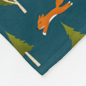 Cozy Forest Cabin and Animals Fleece Blanket (Ecke)