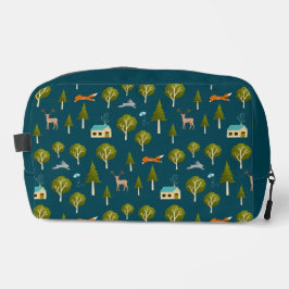 Cozy Forest Cabin and Animals Waschbeutel