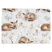 Cozy Foxes Animals Christmas Große Geschenktüte (Rückseite)