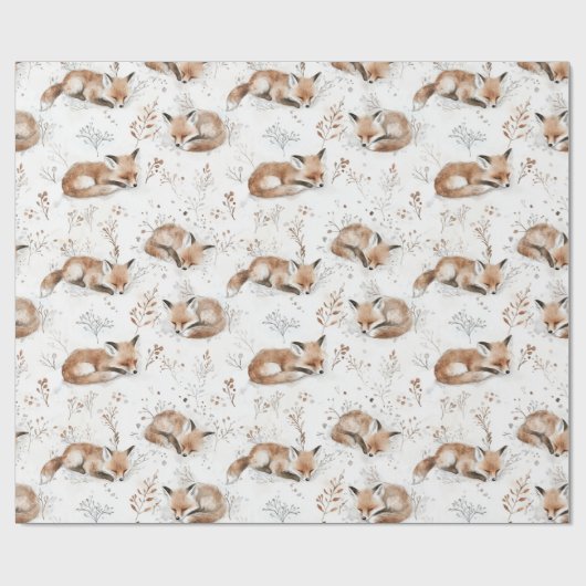 Cozy Foxes Christmas Geschenkpapier (Flach)