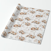 Cozy Foxes Christmas Geschenkpapier (Ungerollt)