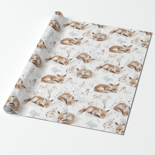 Cozy Foxes Christmas Geschenkpapier (Ungerollt)