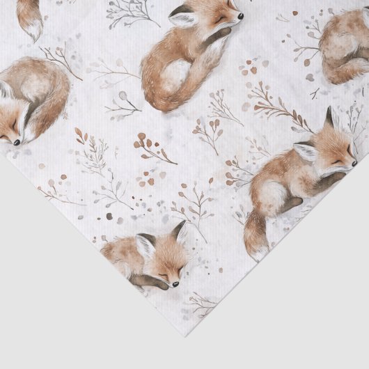 Cozy Foxes Christmas Seidenpapier (Ausschnitt)