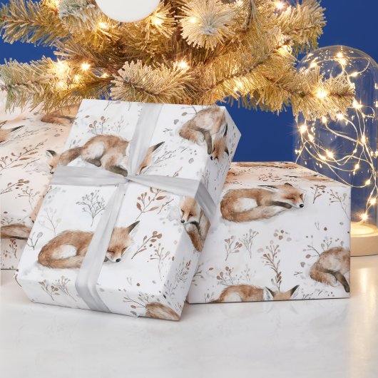 Cozy Foxes Weihnachten Geschenkpapier (Feiertage)