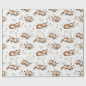 Cozy Foxes Weihnachten Geschenkpapier (Flach)
