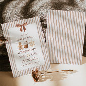 Cozy Friendsmas Striped Christmas Party Invitation Einladung