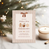 Cozy Friendsmas Striped Christmas Party Invitation Einladung
