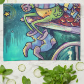 Cozy Frog Christmas & New Year Card Geschirrtuch (Gefaltet)