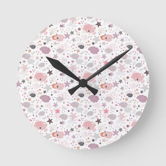 Cozy Galaxy- cosmos, stars and clouds Throw Pillow Runde Wanduhr (Vorderseite)