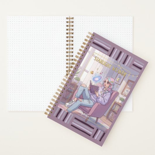 Cozy Galaxy Reader & Pastel Aesthetic Journal Notizblock (Innen)