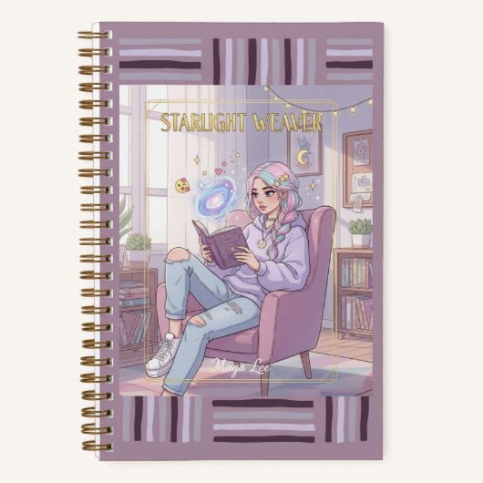 Cozy Galaxy Reader & Pastel Aesthetic Journal Notizblock (Vorderseite)
