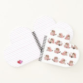 Cozy Gaming Cat Pattern - Aesthetic Pink Hoodie Ki Notizblock (Innenseite)