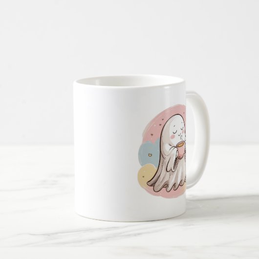 Cozy Ghost with Blanket Mug Kaffeetasse (VorderseiteRechts)