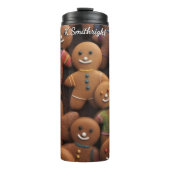 Cozy Gingerbread Cookie Cluster Thermosbecher (Vorderseite)