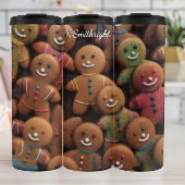 Cozy Gingerbread Cookie Cluster Thermosbecher