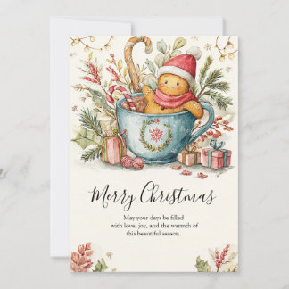 Cozy Gingerbread Holiday Delight Feiertagskarte