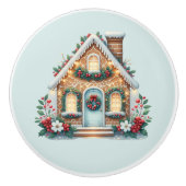 Cozy Gingerbread House Holiday Illustration Keramikknauf (Vorderseite)