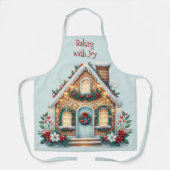 Cozy Gingerbread House Holiday Illustration Schürze (Vorderseite)