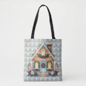 Cozy Gingerbread House Holiday Illustration Tasche (Vorderseite)