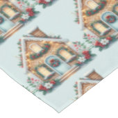 Cozy Gingerbread House Holiday Illustration Tischdecke (Schrägansicht)