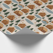 Cozy Gingerbread Village Wrapping Paper Geschenkpapier (Ecke)