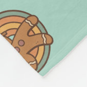 Cozy Gingy Gingerbread Christmas Fleece Blanket (Ecke)