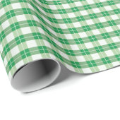 Cozy Green Plaid Rustic Christmas Cabin Geschenkpapier (Rolleneckpunkt)