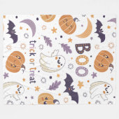Cozy Halloween Ghosts Large Fleece Blanket (Vorderseite (Horizontal))