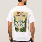 cozy happy new year 2026 family tshirt (Rückseite)
