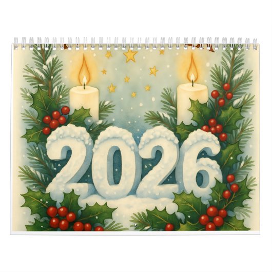 cozy happy new year 2026 wall calendar kalender (Titelbild)