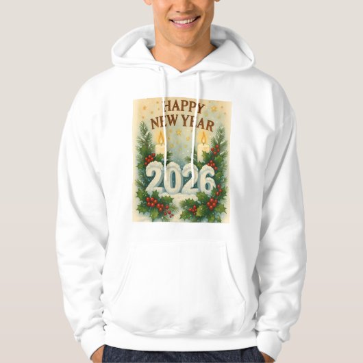 cozy happy new year 2026 winter hoodie (Vorderseite)