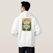 cozy happy new year 2026 winter hoodie (Schwarz voll)