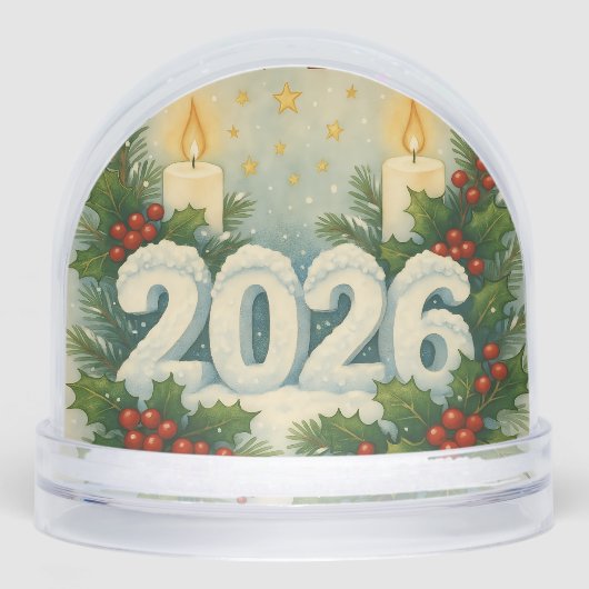 cozy happy new year snow globe schneekugeln (Vorderseite)