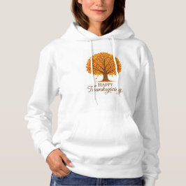 Cozy Happy Thanksgiving Autumn Tree Hoodie