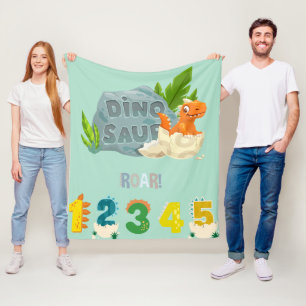 Cozy Hatchling Dinosaur Fleece Blanket