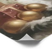 Cozy Highland Cow Christmas Farmhouse Wall Art Poster (Ecke)