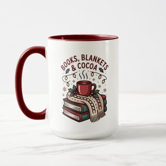 Cozy Holiday Cocoa & Book Tasse (Links)