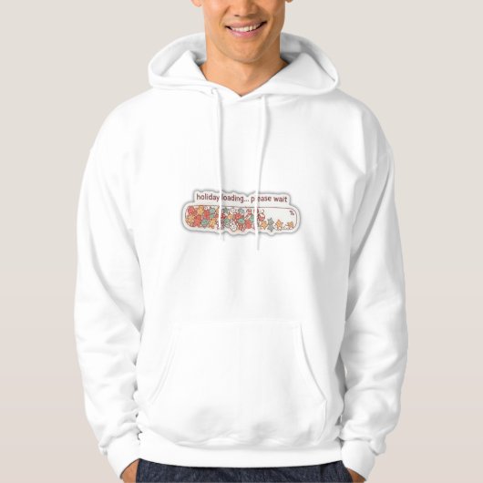 Cozy Holiday Loading Christmas Progress Bar Hoodie (Vorderseite)