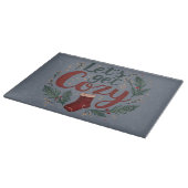 Cozy Holiday Pine Berry Lettering Schneidebrett (Ecke)