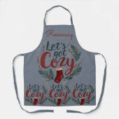 Cozy Holiday Pine Berry Lettering Schürze (Vorderseite)