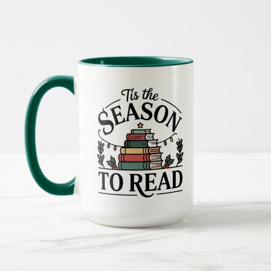 Cozy Holiday Reading Stack Tasse (Links)