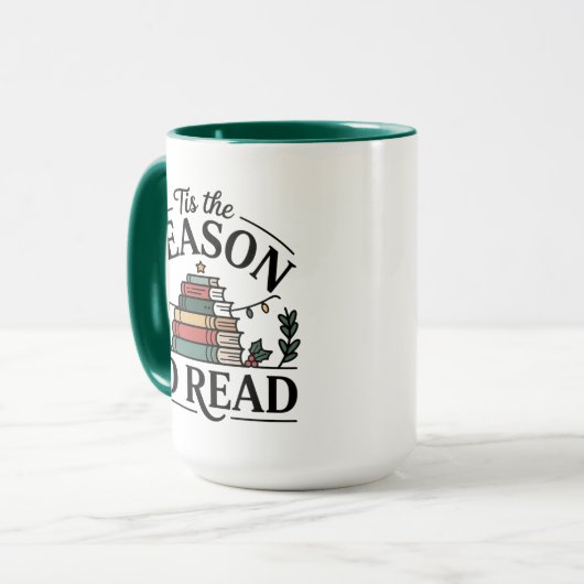 Cozy Holiday Reading Stack Tasse (Vorderseite Links)