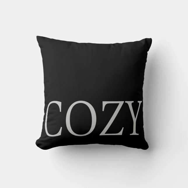 COZY HOLIDAY TYPOGRAPHY SQUARE DURCH PILLOW KISSEN (Vorderseite)